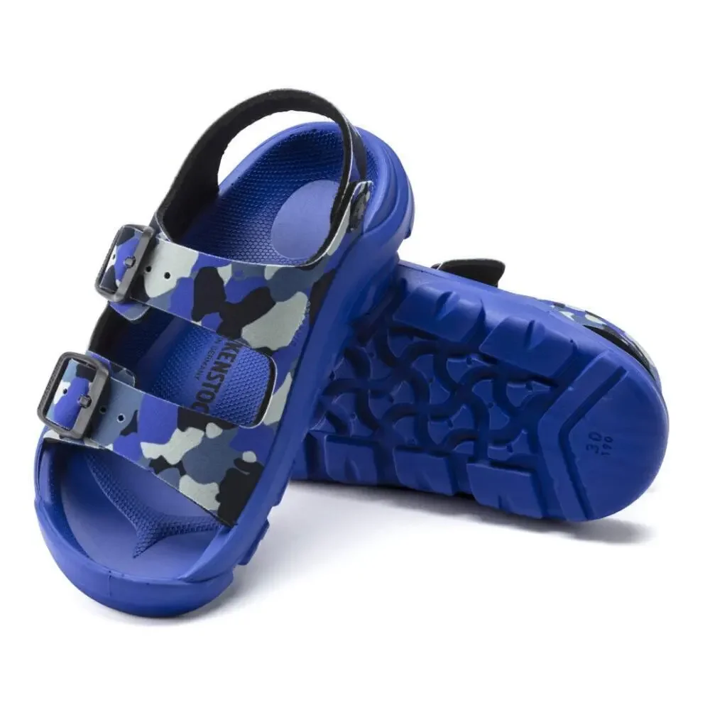 Birkenstock Kids Cork Camo Ultra Blue Mogami Kids Mogami Kids Birko-Flor Size 9c